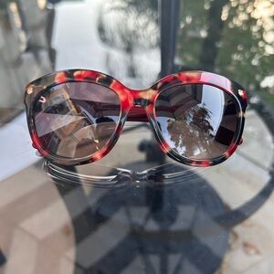 Salvatore Ferragamo red glasses sleek